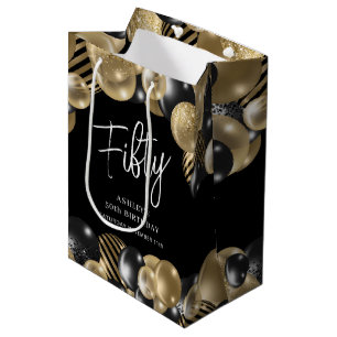 Black Gold Guest Parting Medium Gift Bag