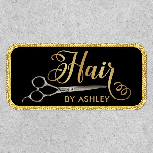 Black  Gold  Hairstylist Salon Business Patch