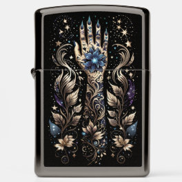 Black & Gold Hand Tattoo Zippo Lighter