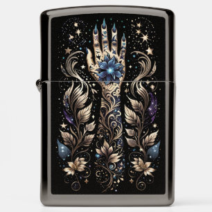 Black & Gold Hand Tattoo Zippo Lighter