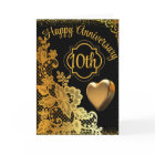 Black Gold Happy Wedding Anniversary For Couple  