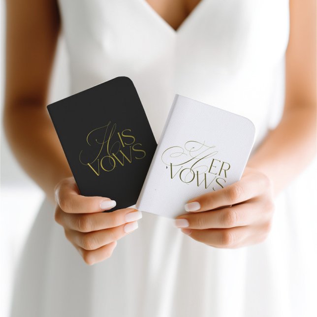 Black & Gold Her / His Vows Wedding Foil Vow Book  (Black & Gold Her / His Vows Wedding Foil Vow Book)