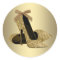 Black Gold High Heel Shoe