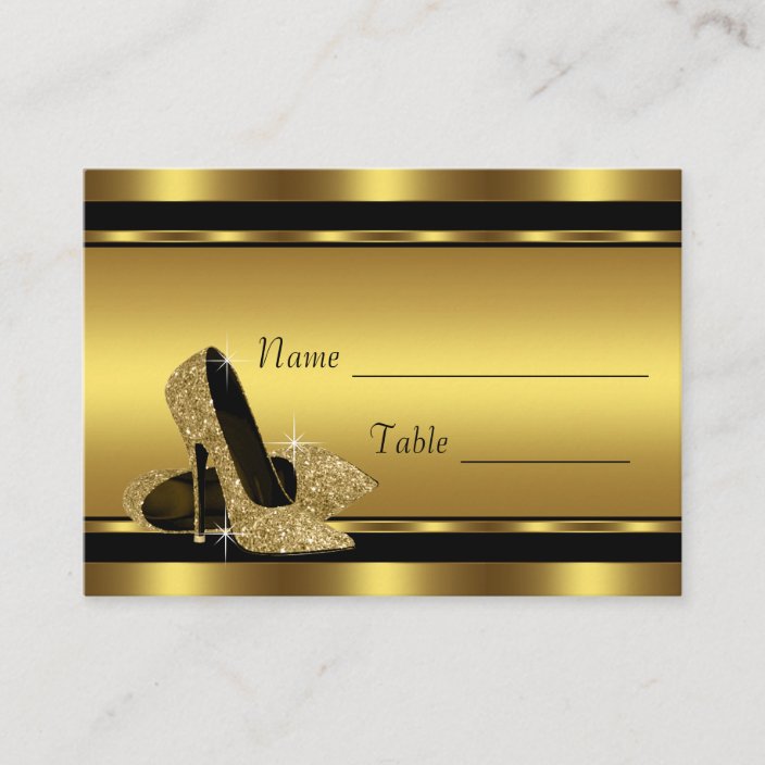 gold seating cards