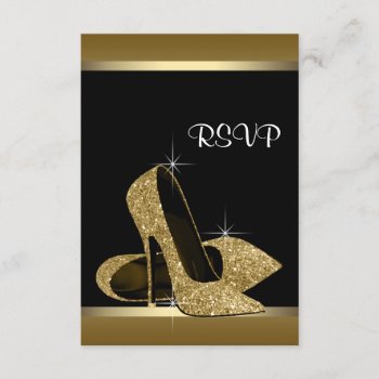 Black Gold High Heels Rsvp by Pure_Elegance at Zazzle
