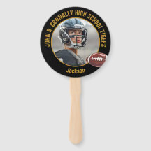 Black Gold High School Football Player Photo