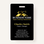 Black Gold Home Building Construction Badge