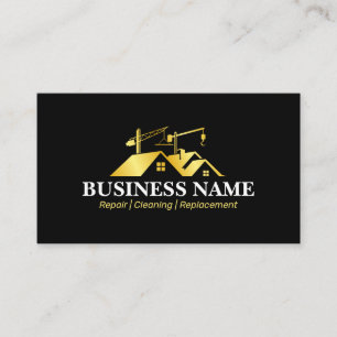 Black Gold Home Building Construction Business Card