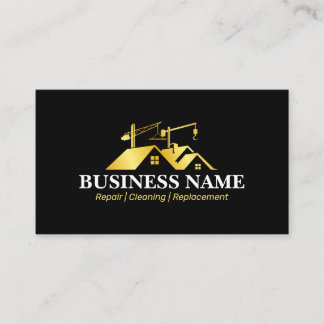 Black Gold Home Building Construction Business Card