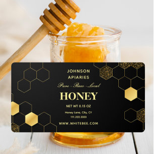 Black Gold Honey Minimalist label