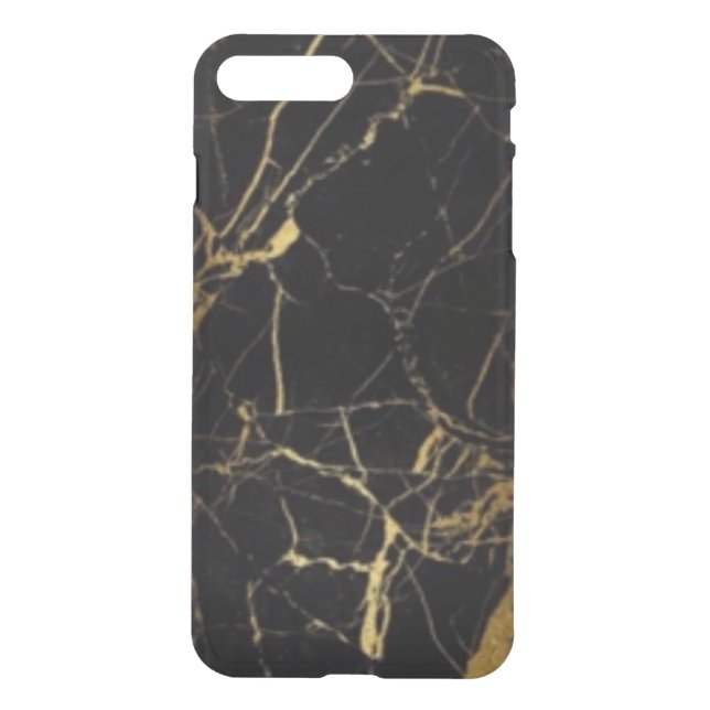 Black & Gold iPhone Clearly Deflector Case (Back)