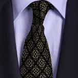 Black & Gold Justice Scales Attorney Neck Tie<br><div class="desc">At first glance, this ornate design appears to be an elaborate geometric pattern, however upon closer inspection you'll see it is comprised of the scales of justice, creating an attractive pattern ideal for an attorney, lawyer, legal professional, or law student who is celebrating graduation or passing the bar exam. Be...</div>