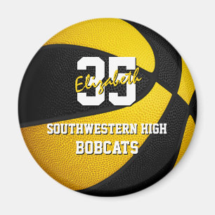 black gold kids basketball team colors magnet