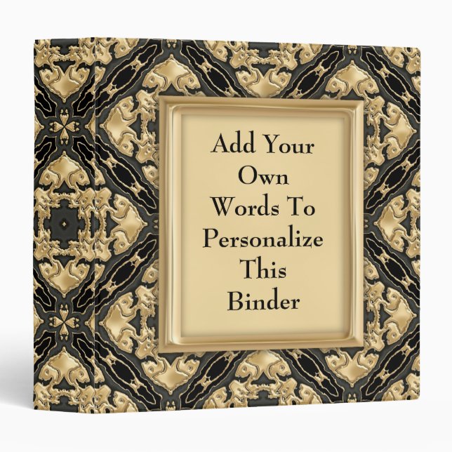Black & Gold Lace Binder (Front/Spine)