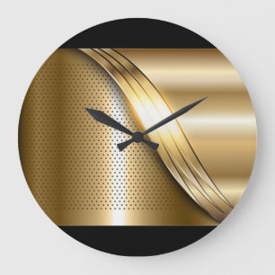 Black & Gold large clock