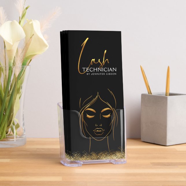 Black & Gold Lash Tech Price Luxury Beauty  Brochure (Insitu)