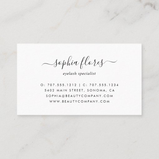 Black & Gold Lashes & Brows Business Card 