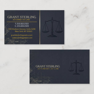 Black Gold Lawyer Attorney at Law Luxury 3D Business Card
