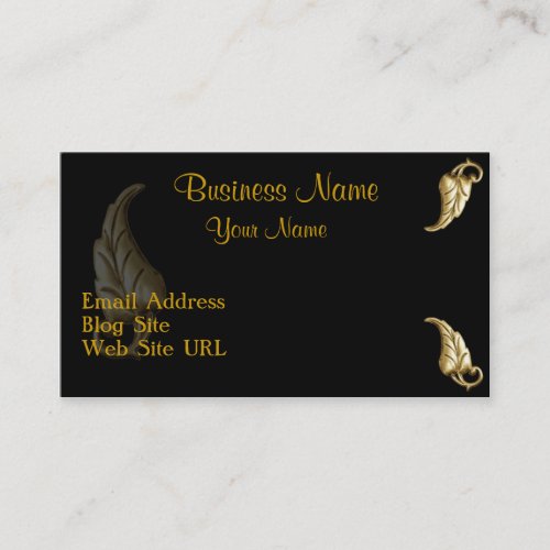 BLACK  GOLD LEAF Business Card
