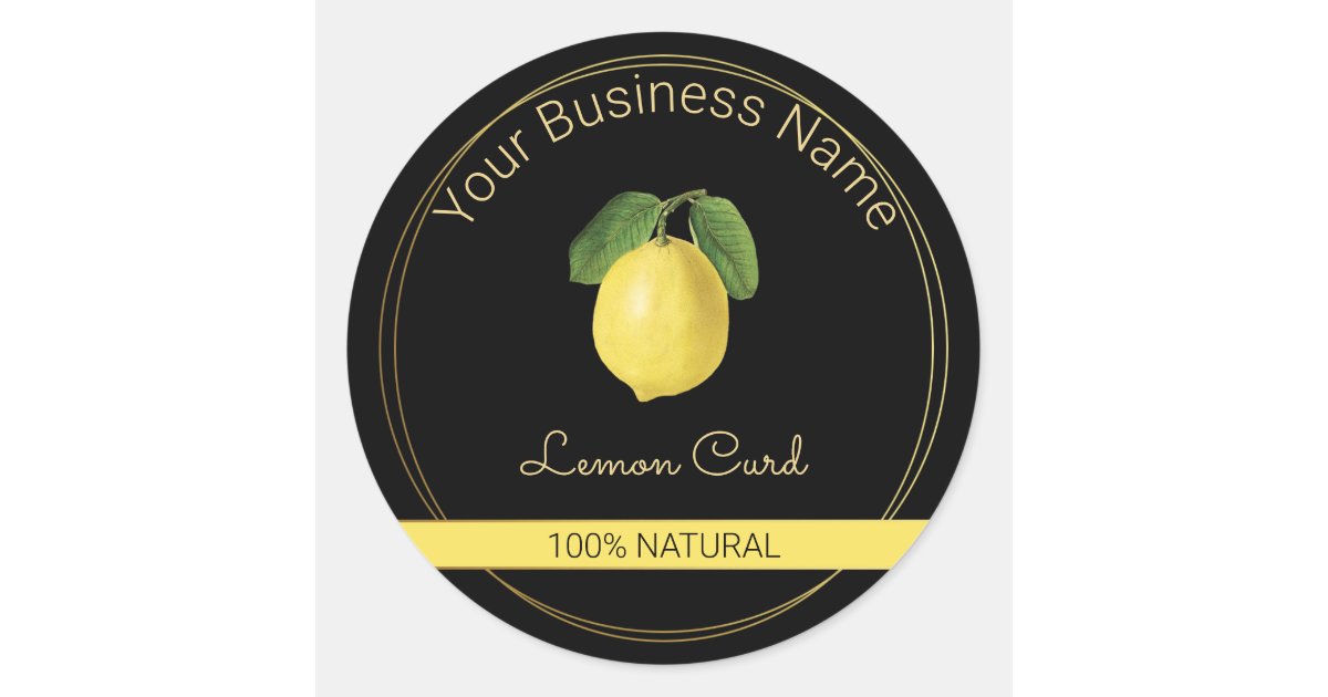 Lemon Gold Foiled Labels, Candle stickers