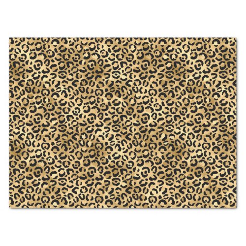 Black Gold Leopard Cheetah Animal Print  Tissue Paper