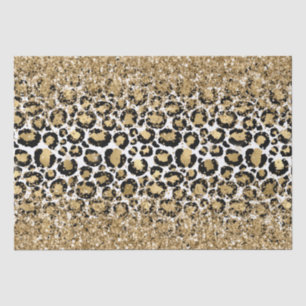 Black Gold Leopard Print Glitz Tissue Paper
