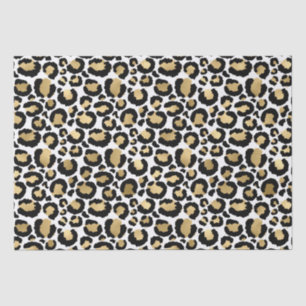 Black Gold Leopard Print Tissue Paper