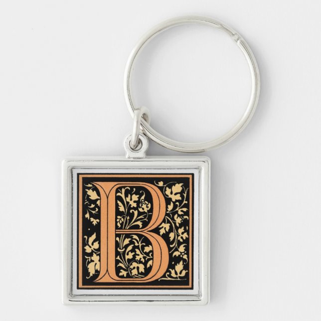 Black & Gold Letter ‘B’ - Keychain (Front)