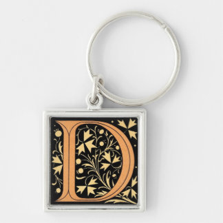 Black & Gold Letter ‘D’ Keychain