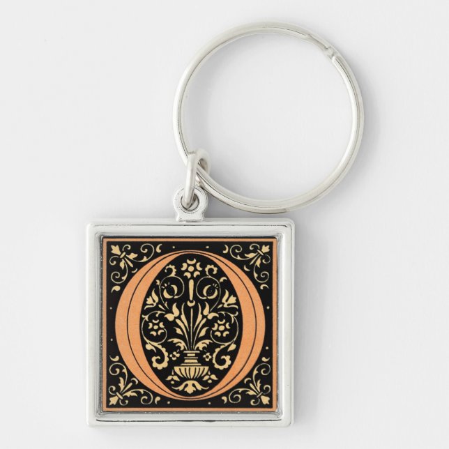 Black & Gold Letter ‘O’ Keychain (Front)