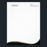 Black & Gold Letterhead<br><div class="desc">Customize your business collateral.</div>