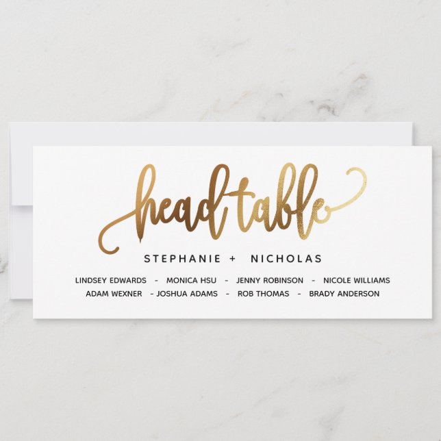 Black Gold Lovely Script Typography Wedding (Front)