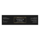 Black & Gold Lux Body Butter Jar Ingredients Label