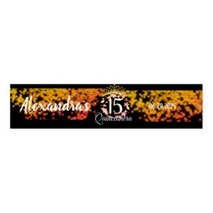 Black Gold Luxurious Quinceanera Celebrations Napkin Bands