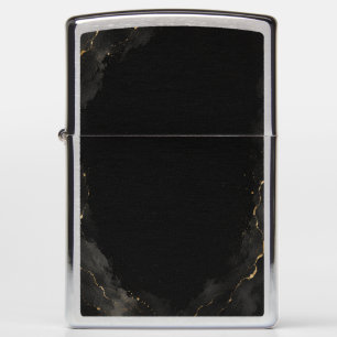 Black & Gold Luxury Abstract Phone Case Design Zippo Lighter