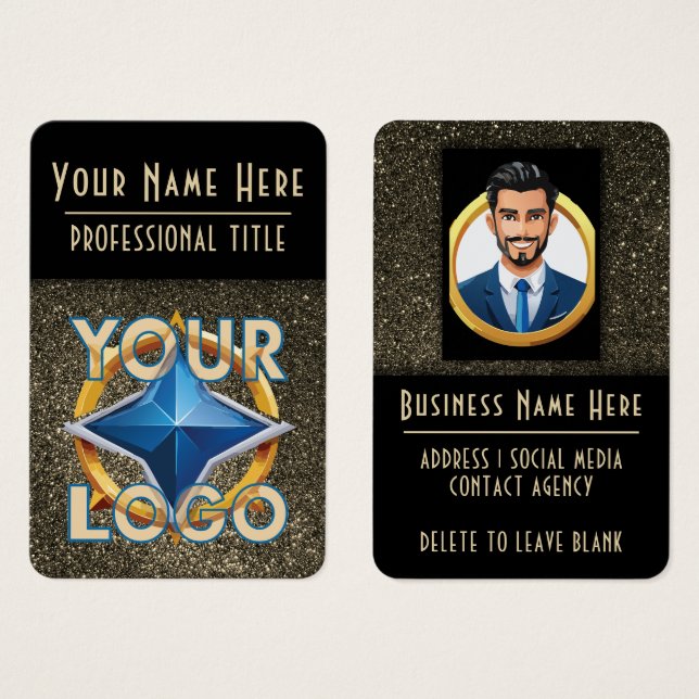 Black Gold Luxury Actors Entertainers Professional (Front & Back)