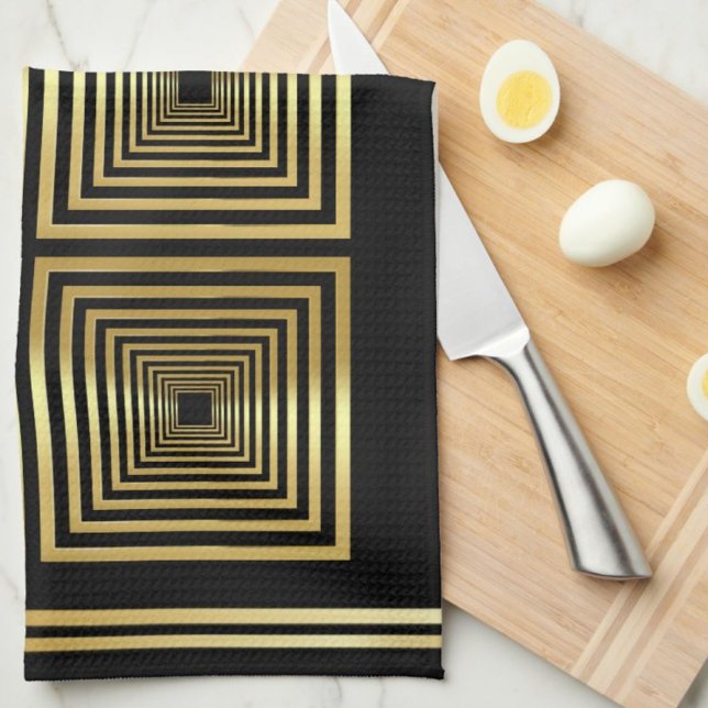 Black gold luxury luxurious chef kitchen towel (Creator Uploaded)