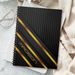 Black Gold Luxury Modern Minimal Abstract Notebook