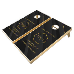 Black Gold Luxury Modern Minimal Cornhole Set