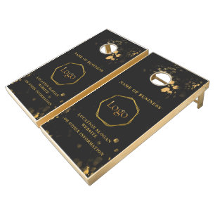 Black Gold Luxury Modern Minimal Cornhole Set