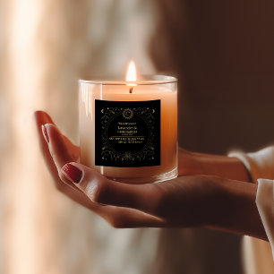 Black Gold Magical Apothecary Candle Label