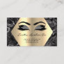Black Gold Makeup Glitter Hexagonal Round Lashes Business Card