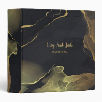 black & Gold Marble  3 Ring Binder