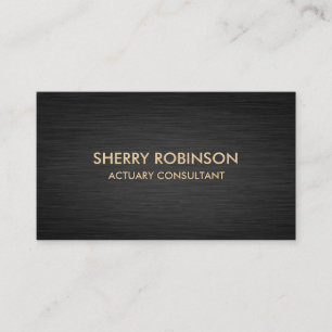 Black Gold Marble Dark Metallic Brushed Business Card