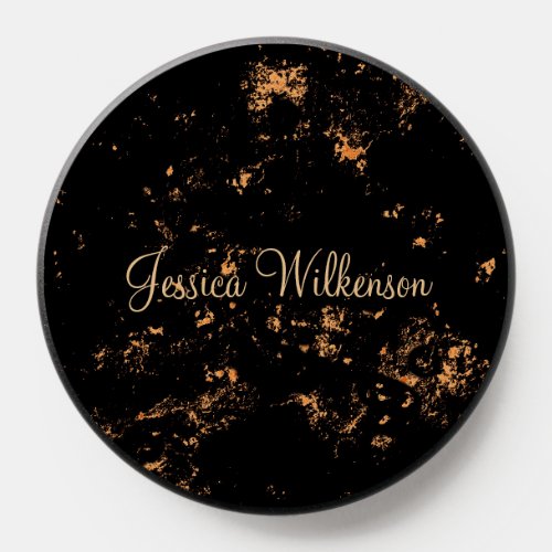 Black Gold Marble Effect Phone Grips PopSockets