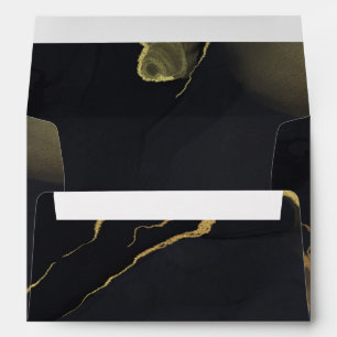 black & Gold Marble Envelope