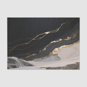 Black Gold Marble Landscape Tissue Paper