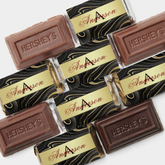 Black & Gold Marble Personalized Hershey's Miniatures