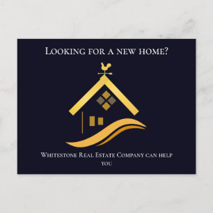 Black & gold marketing  postcard