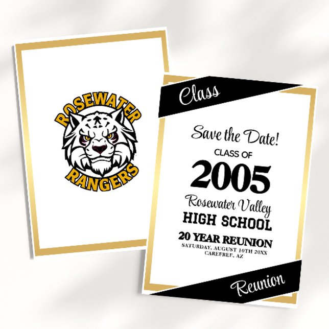 Black Gold Mascot Class Reunion Save The Date (Creator Uploaded)